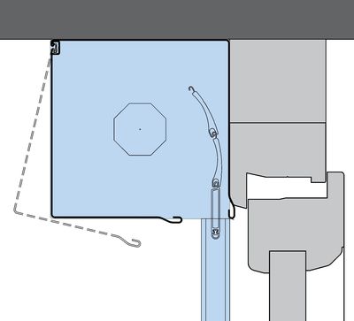 [Translate to Français:] Systemaufbau: Vorbau Rollladen mit rollgeformtem Kasten, gerade 