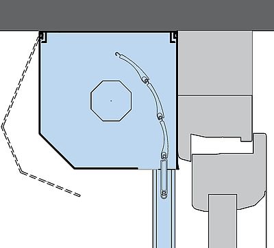 [Translate to Čeština:] Systemaufbau: Vorbau Rollladen mit stranggepresstem Kasten, 45° schräg