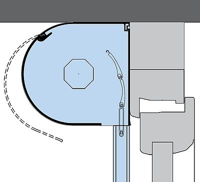 [Translate to Čeština:] Systemaufbau: Vorbau Rollladen mit stranggepresstem Kasten, rund 