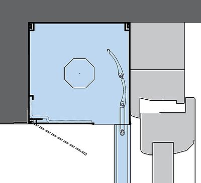 Systemaufbau: Vorbau Rollladen mit stranggepresstem Kasten, Putzträger gerade