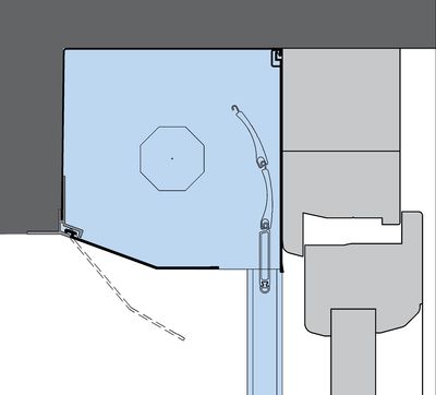 Systemaufbau: Vorbau Rollladen mit rollgeformtem Kasten, Putzträger 20°