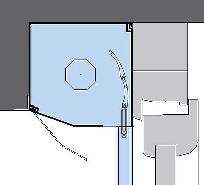 Systemaufbau: Vorbau Rollladen mit stranggepresstem Kasten, Putzträger 20°