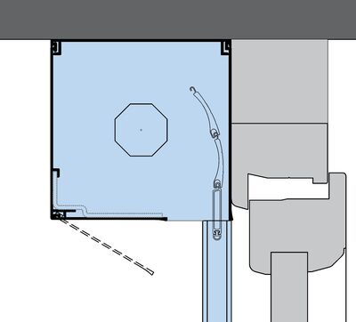 Systemaufbau: Vorbau Rollladen mit stranggepresstem Kasten, gerade