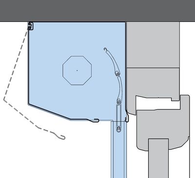 Systemaufbau: Vorbau Rollladen mit rollgeformtem Kasten, 20° schräg