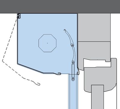 [Translate to Français:] Systemaufbau: Vorbau Rollladen mit rollgeformtem Kasten, 20° schräg